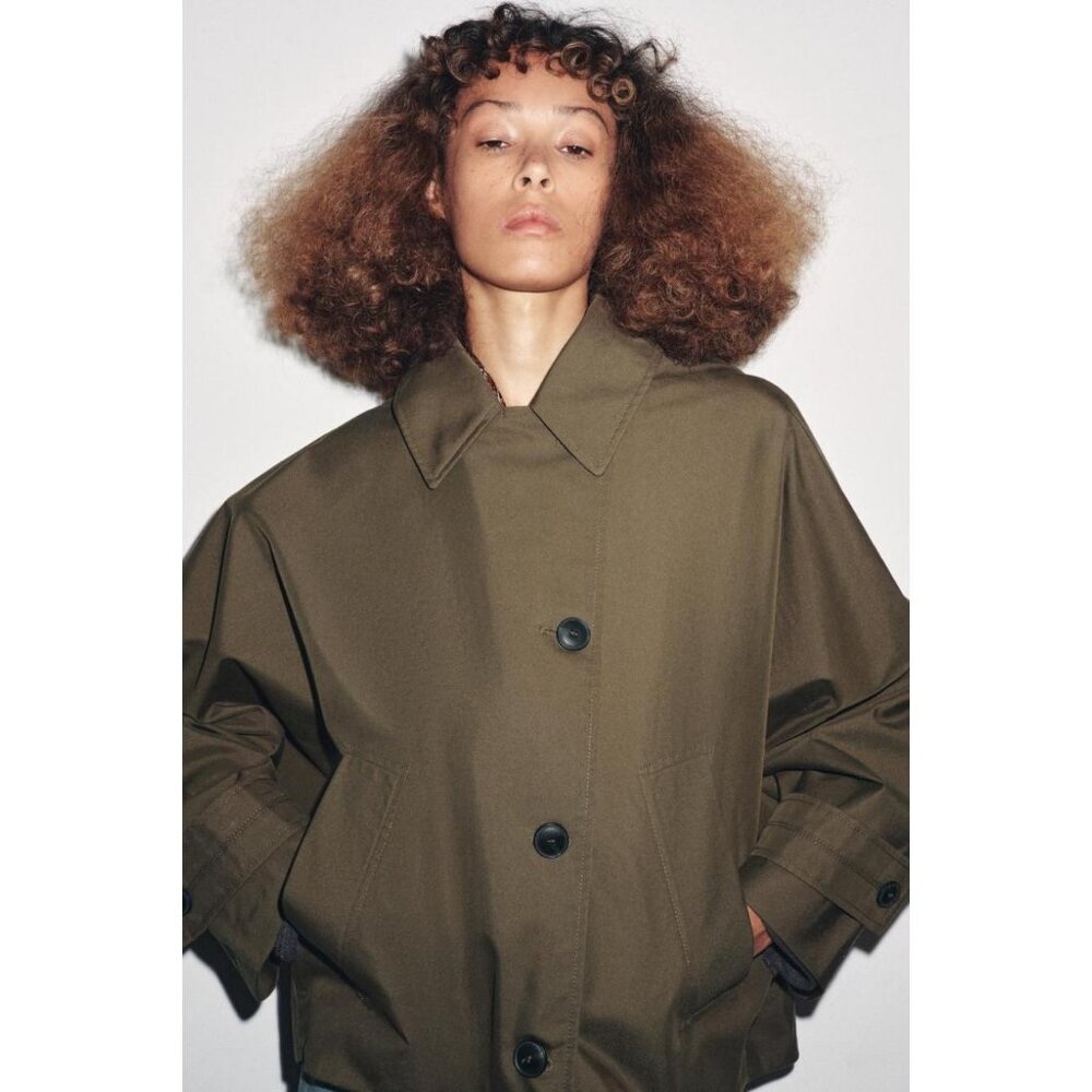 ZARA ZW COLLECTION WATER REPELLENT TRENCH COAT